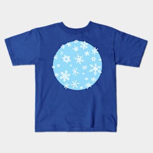 White Snowflakes Kids T-Shirt